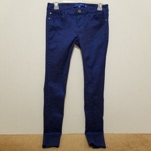 Sapphire Ink pants 3 glittery metallic skinny stretch rockstar gf low rise waist